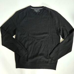 Banana Republic Italian Merino wool black Crew-Neck Sweater Baruffa men sz S